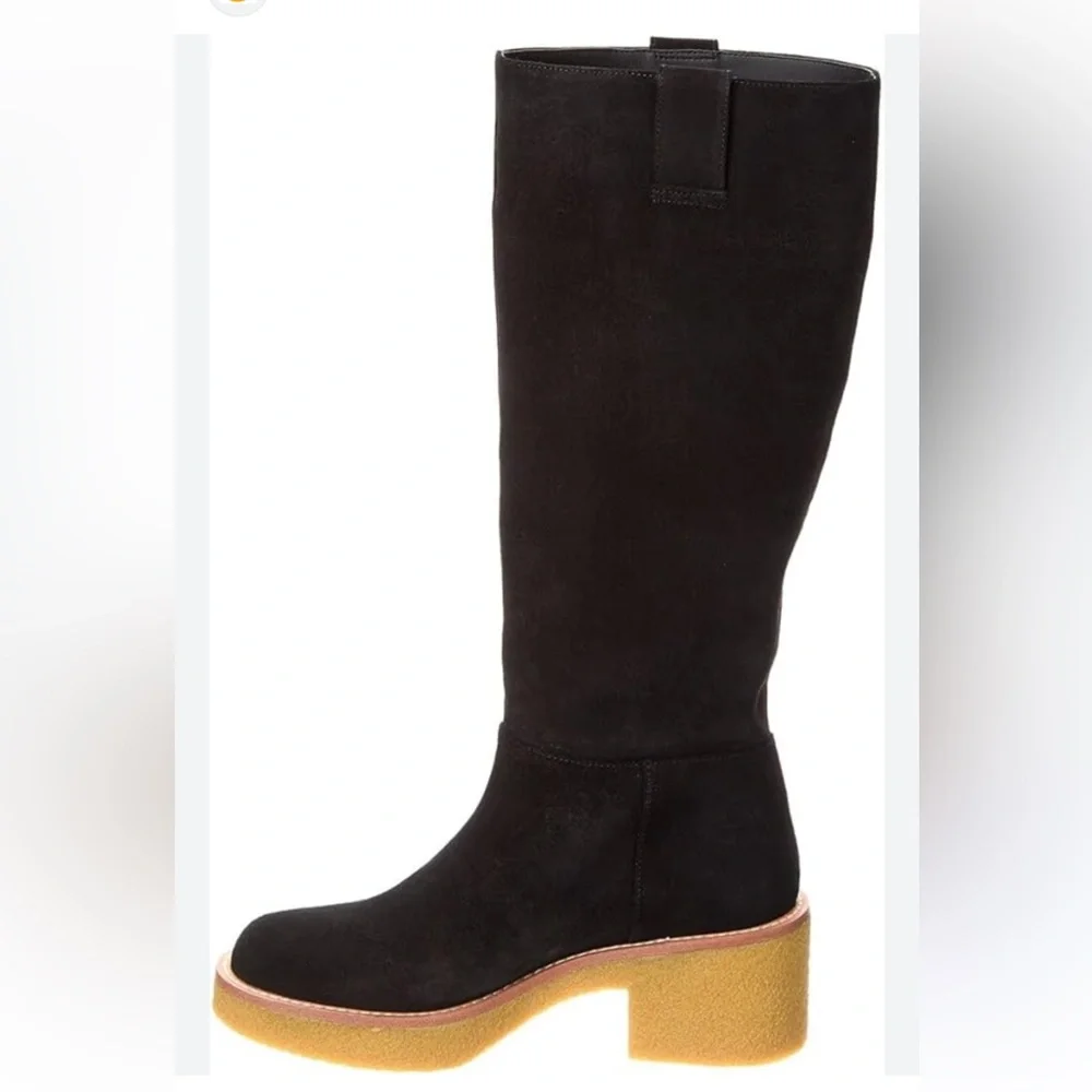 Stuart Weitzman Montana Slouch Suede Boots black size 8 New